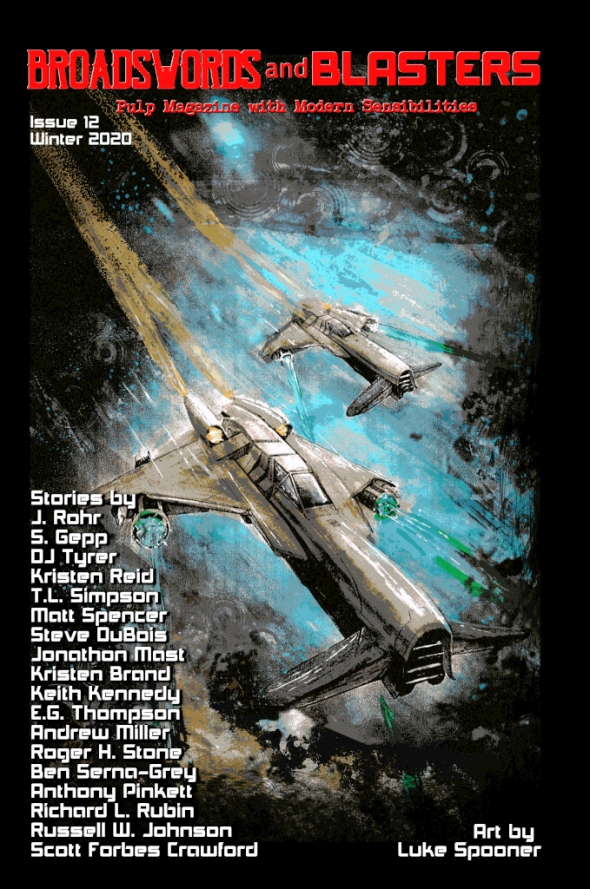 Cover of Issue 12, shows two starfighters roaring in from the top left.